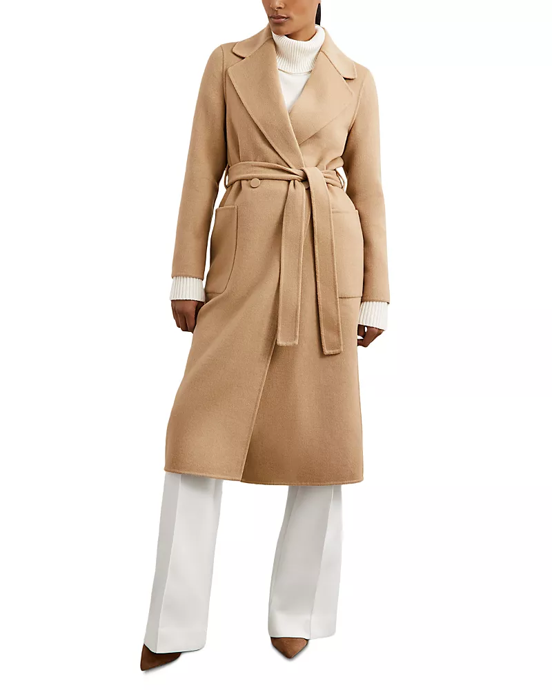 Reiss Lucia Wool-Blend Double Breasted Blindseam Coat