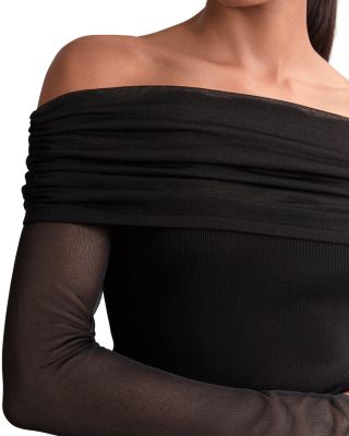 Angie Mesh Bardot Top