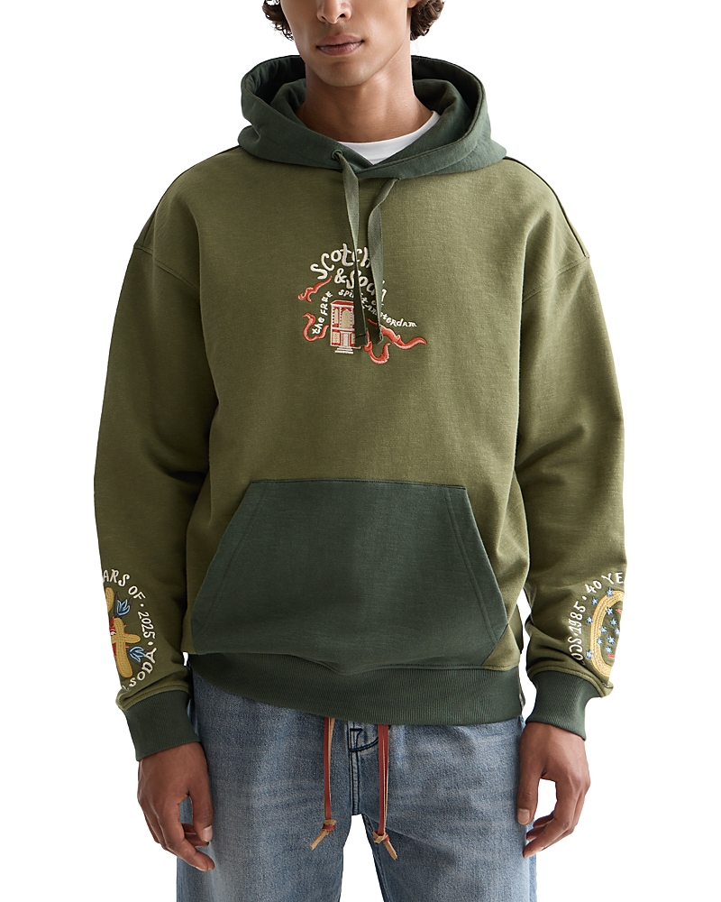 Scotch & Soda 40th Anniversary Color Block Hoodie In Multi