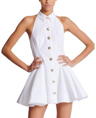 A-Line Backless Poplin Dress