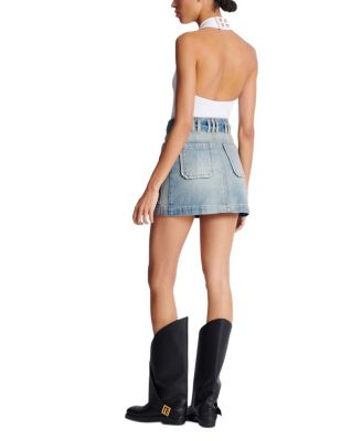 Denim Skirt with Pockets