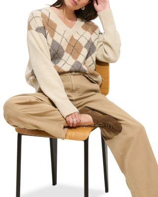 Campbell Argyle V Neck Sweater