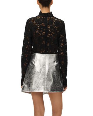 Tau Faux Leather Mini Skirt