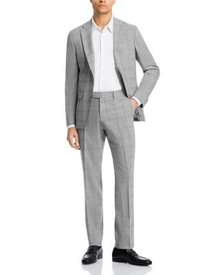 H-Huge Tonal Plaid Stretch Wool Slim Fit Suit