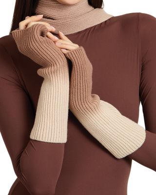 Amalia Dip Dye Merino Wool Fingerless Gloves