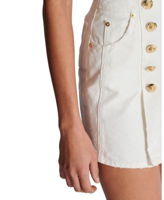 Short Cotton Canvas Skirt