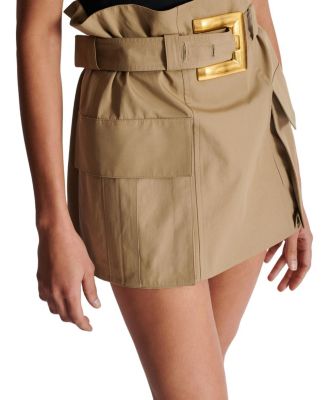  High-Waisted Gabardine Skirt