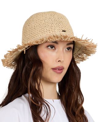 Joni Fringed Crochet Packable Bucket Hat