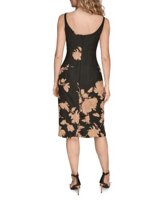 Metallic Print Sleeveless Dress