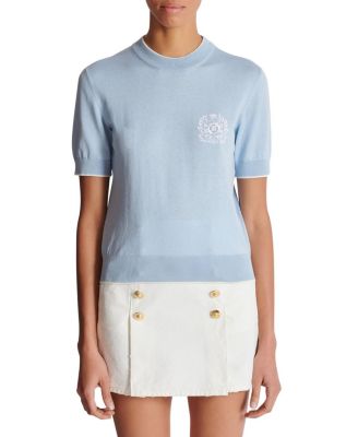  Embleme-Embroidered Knit Top
