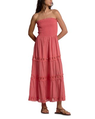 Strapless Swim Cover Up Maxi Dress