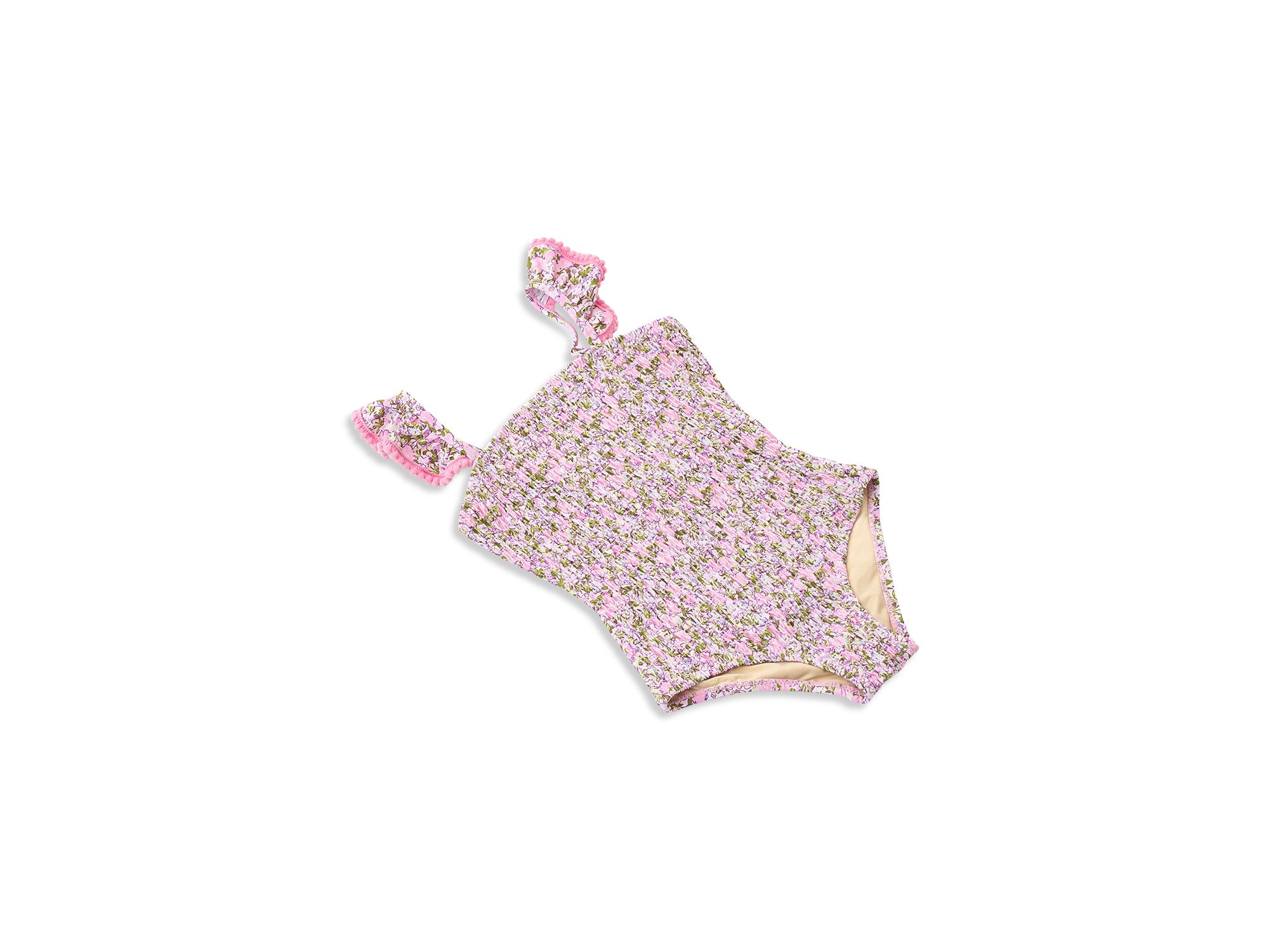 Girls' Blushing Blooms Smocked One Piece Swimsuit - Little Kid, Big Kid — Image 3