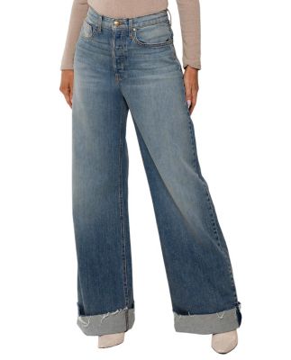 High Rise Adeline Cuffed Jeans in Light Blue