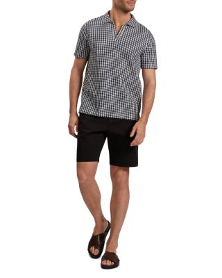 Matejo Mini Check Open Neck Polo Shirt