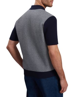 Padrig Herringbone Knit Colorblocked Shirt