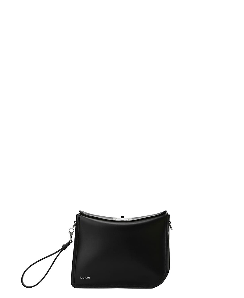 Lanvin Compagnon Asymmetrical Leather Clutch Bag