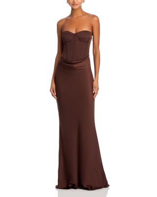 Satin Corset Maxi Dress
