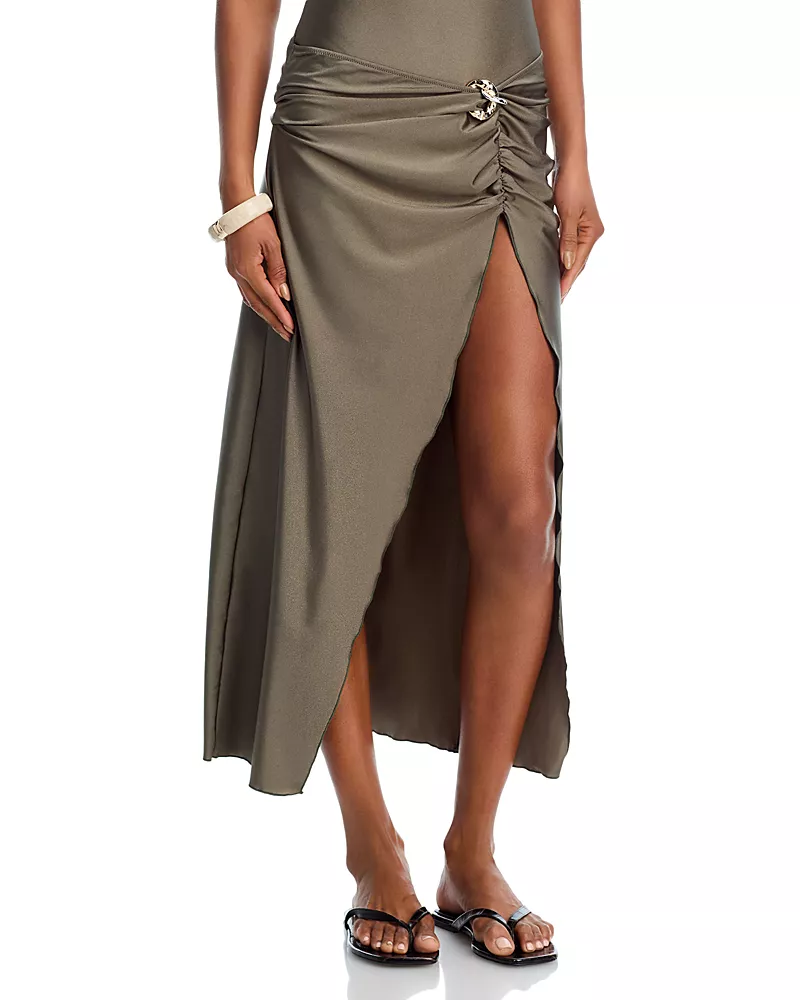 Simkhai Kora Wrap Midi Skirt