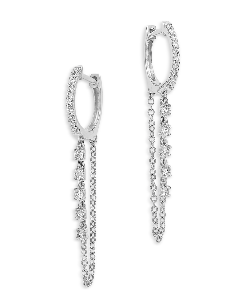 Bloomingdale's Fine Collection Diamond Drop Earrings In 14k White Gold, 0.40 Tcw In Metallic