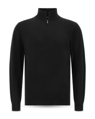 Extra Fine Merino Wool Half Zip Sweater 