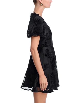 Lace Puff Sleeve Mini Dress - Exclusive