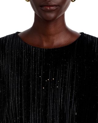 Velvet Pleated Party Top