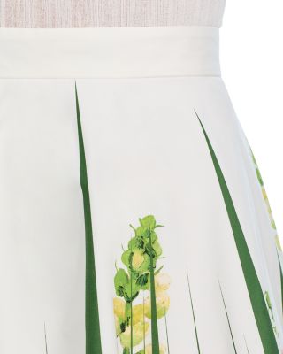 Foxgloves Pleated A Line Skirt