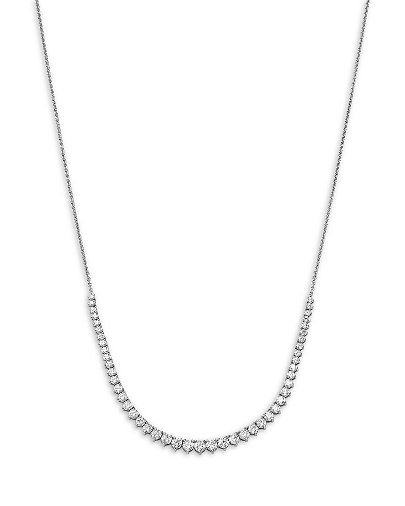 Bloomingdale's Fine Collection Graduated Diamond Necklace in 14K White Gold, 3.0 tcw