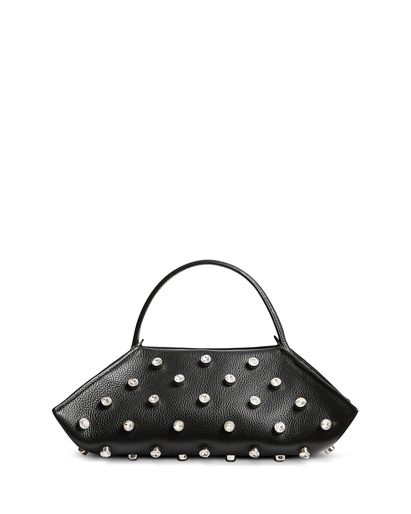 Altuzarra Origami Embellished Leather Baguette Bag In Black