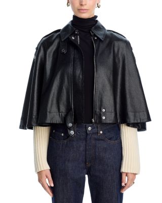 Beatrix Coated Twill Cape Jacket