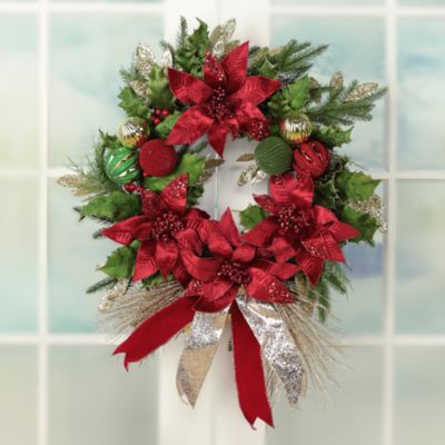 Ruby Red Christmas Wreath