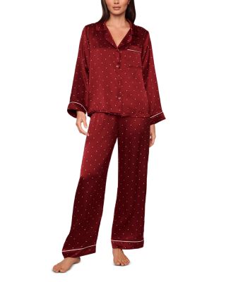 Eberjey x Lily Aldridge Inez Printed Washable Silk Long Pajama Set
