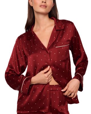 Eberjey x Lily Aldridge Inez Printed Washable Silk Long Pajama Set