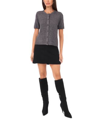 Short Sleeved Crewneck Cardigan