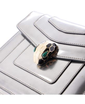  Small Serpenti Forever Square Shoulder Bag Metallic Leather