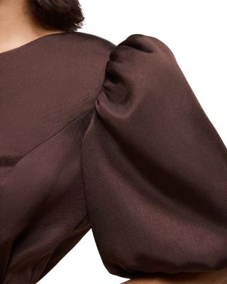 Ivy Satin Puff Sleeve Jacket