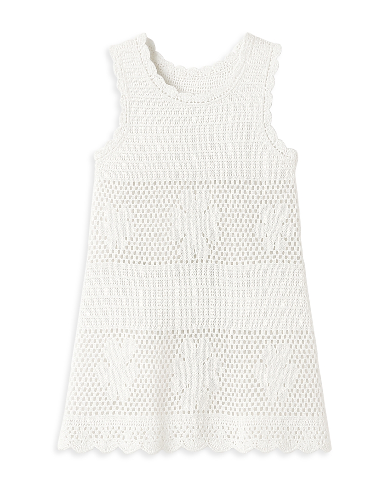 Limeapple Crochet Knit Swim Coverup In White