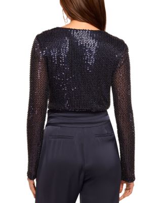 Leon Beaded Cowlneck Top