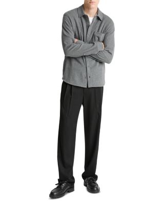 Solid Button Front Knit Shirt