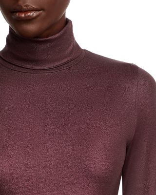 Metallic Turtleneck Top