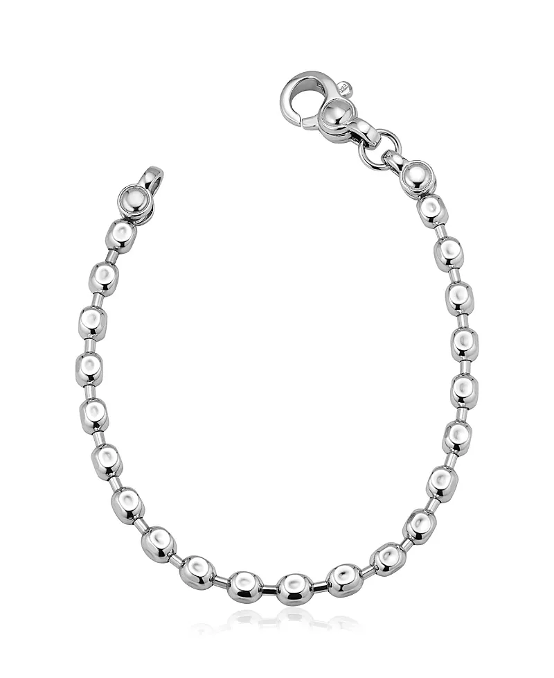 Oradina Sterling Silver Axis Bead Bracelet