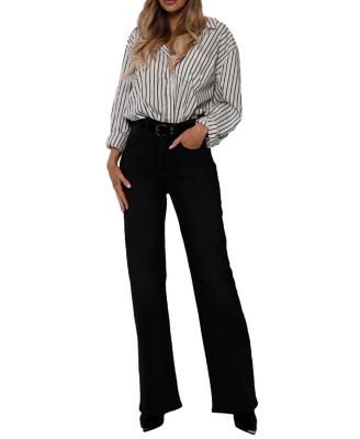 High Rise Ali Boot Cut Jeans in Pitch Black