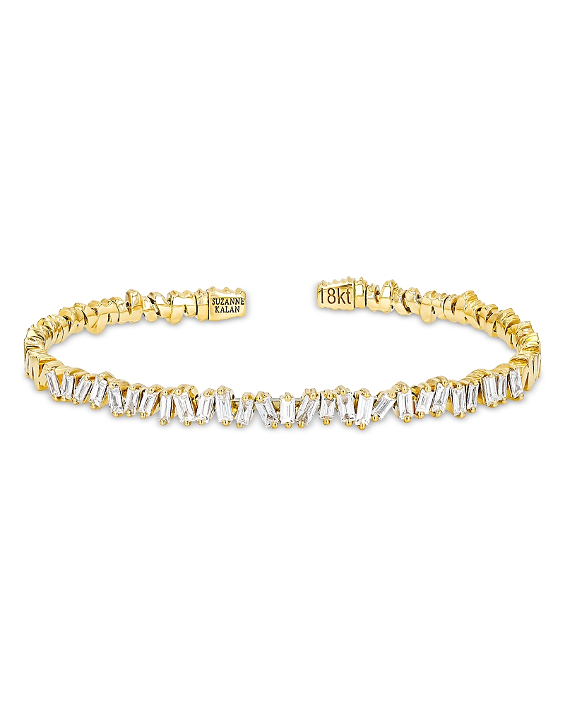 Suzanne Kalan Classic Diamond Bangle Bracelet in 18K Yellow Gold, 1.2 tcw