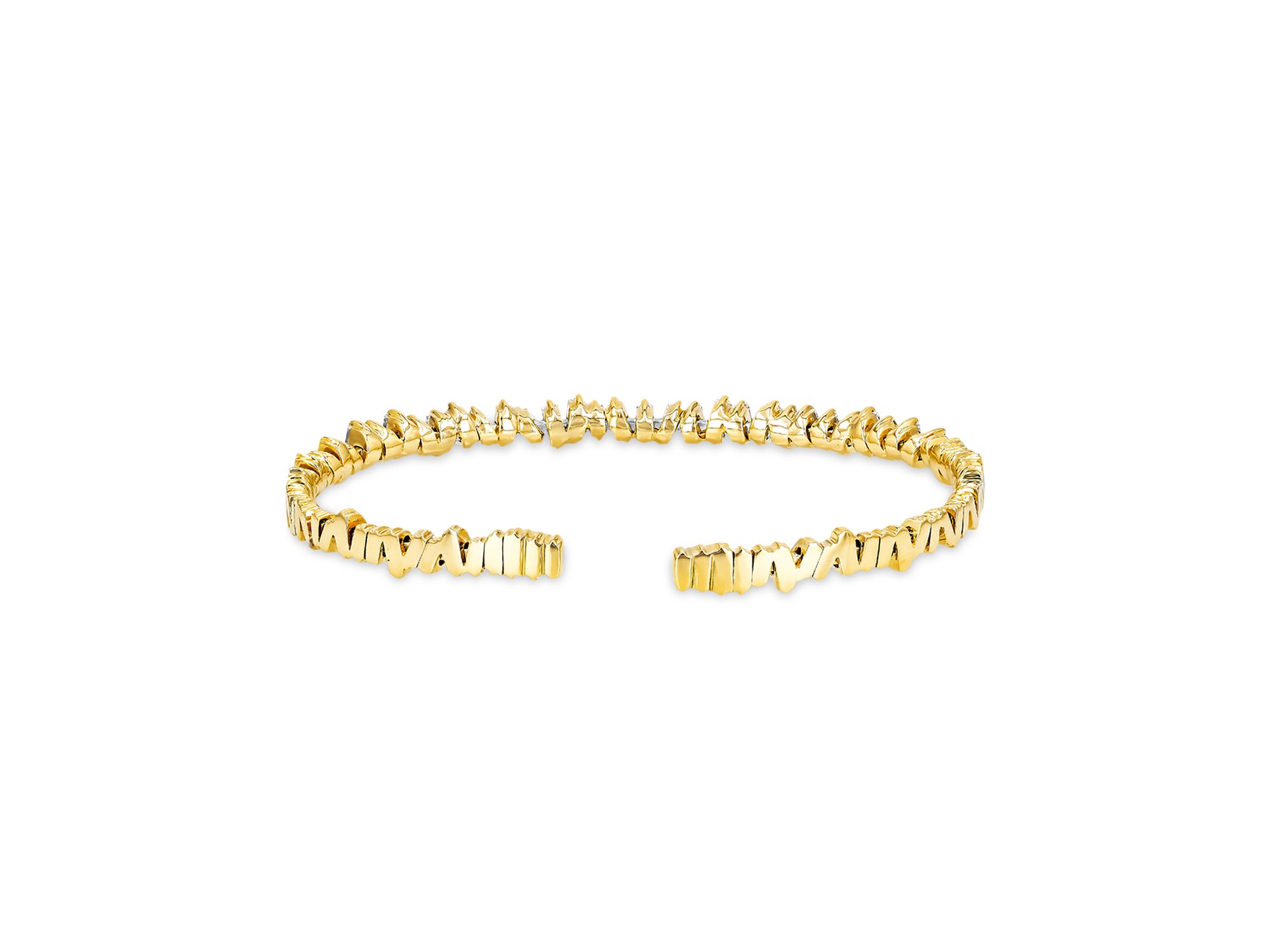 Classic Diamond Bangle Bracelet in 18K Yellow , 1.2 tcw — Image 3