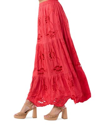 Heliconia Eyelet Maxi Skirt 