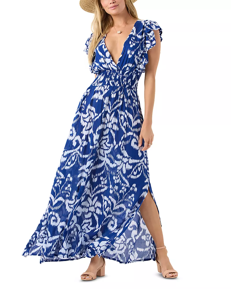 Tiare Hawaii Dahlia Tie Dye Cover Up Maxi Dress