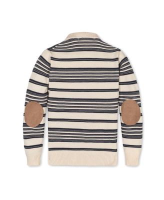 Boys&#39; Organic Long Sleeve Henley Pullover Sweater with Elbow Patches - Little Kid, Big Kid