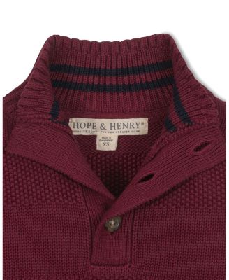  Organic Mock Neck Stripe Sweater - Big Kid