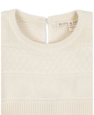 Girls' Organic Long Sleeve Ruffle Cuff Sweater Dress - Little Kid, Big Kid