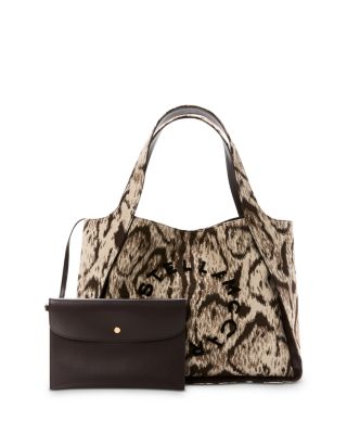 Clouded Leopard Jacquard Logo Tote
